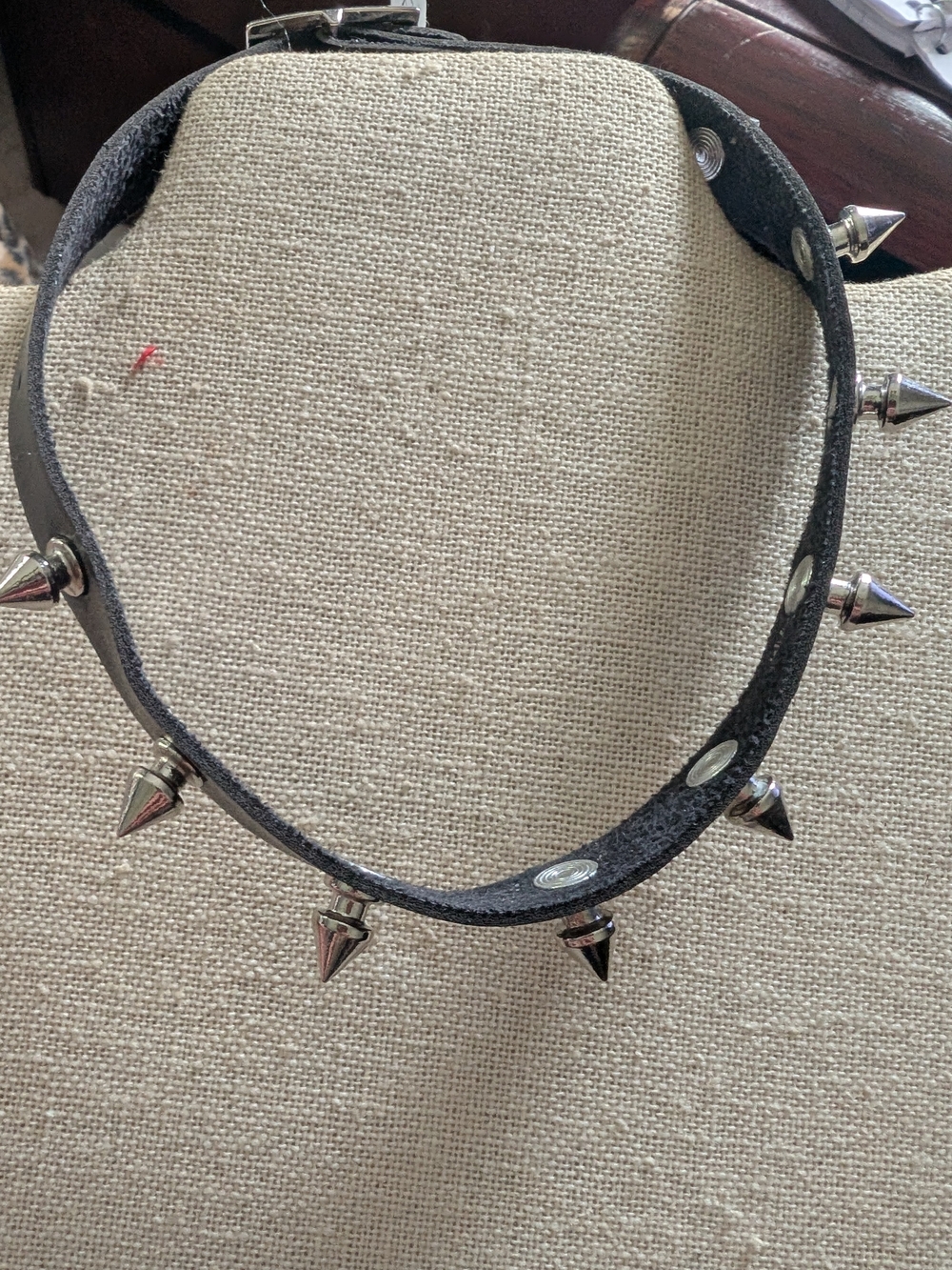 Black Spike Choker Necklace - Unbranded